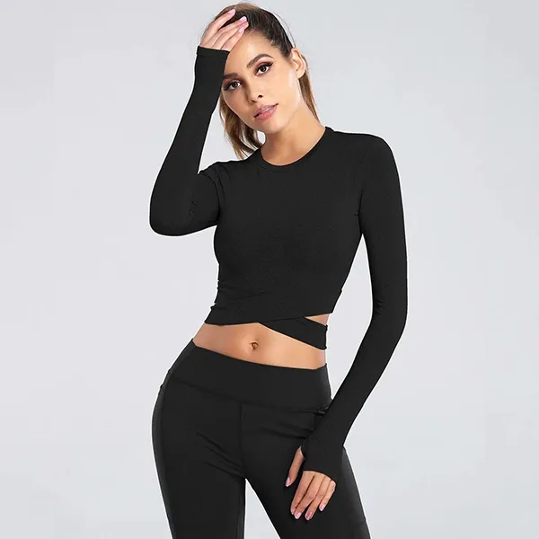 crop top, long sleeve t shirt, gym top, gym shirt, sports shirt, yoga top, yoga shirt, long sleeve yoga shirt