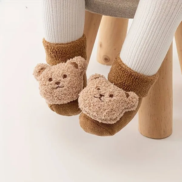 baby socks, kids socks, non slip socks, cotton socks, grip socks, toddler socks, animal socks, bear socks