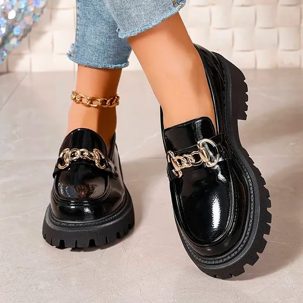 women loafers, platform shoes, platform loafers, slip on loafers, round toe shoes, round toe loafers
