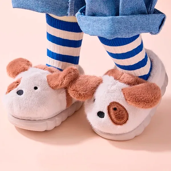 kids slippers, cute slippers, warm slippers, cartoon slippers, home shoes, cotton slippers