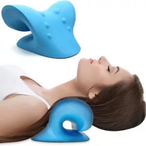 neck stretcher, cervical traction device, neck traction pillow, neck and shoulder relaxer, neck relaxer