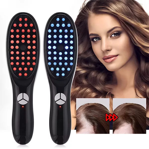 scalp massage brush, red light hair brush, red light comb