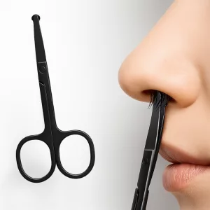 nose hair scissors, stainless steel scissors, round tip scissors