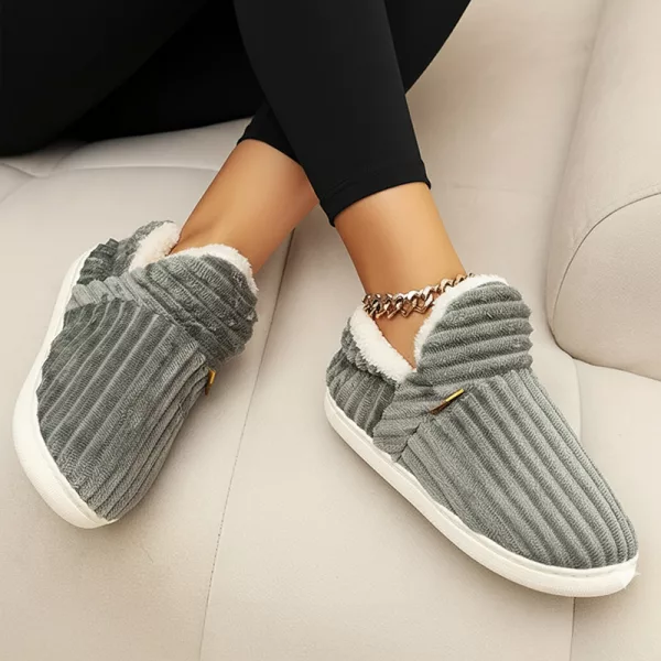 winter house slippers, warm slippers, plush slippers, thick sole slippers, closed toe slippers