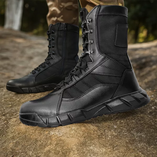 hiking boots, leather boots, tactical boots, anti-collision boots, mens ankle boots
