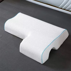 memory foam pillow, side sleeper pillow, orthopedic pillow, pillow for sleep, pillow with arm hole
