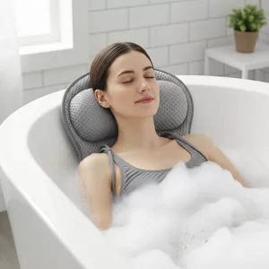 soft bath billow, bath headrest, bath back rest, bath pillow for tub, bath tub pillow, bathtub backrest, bath cushion