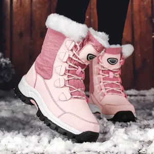 winter snow boots, waterproof snow boots, insulated boots, slip on winter boots