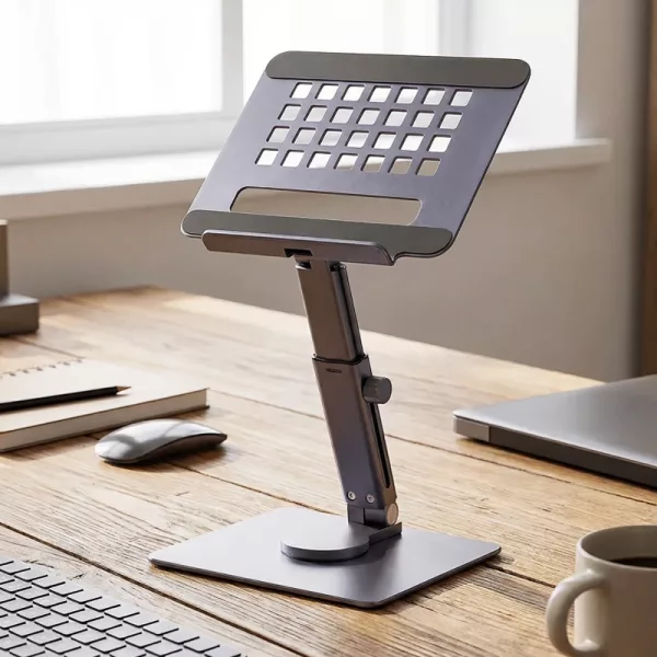 aluminium tablet stand, tablet holder, tablet stand, folding tablet stand, rotatable tablet holder