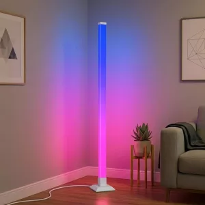 dimmable floor lamp, rc floor lamp, slim floor lamp, rgb floor lamp, tall skinny lamp, rgb corner floor lamp, thin standing lamp