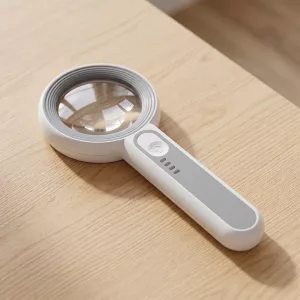 Compact Rechargeable Handheld Magnifying Glass with LED for Seniors