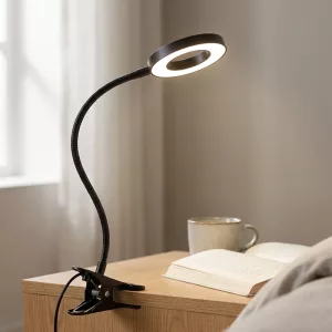 clip-on desk lamp, dimmable night light, clamp desk lamp, clip on led light