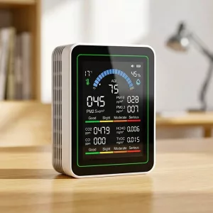 9-In-1 Air Quality Monitor Carbon Monoxide Detector with Temperature and Humidity Display