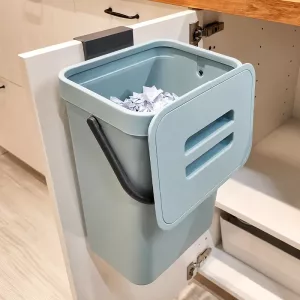 cupboard door bin, cupboard door garbage can, cupboard door bin, kitchen trash can with lid